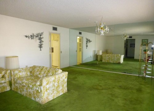 Avocado green shag carpet in Stockton CA